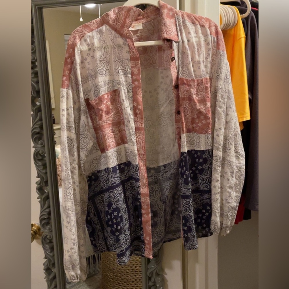 Sunland button down boho shirt